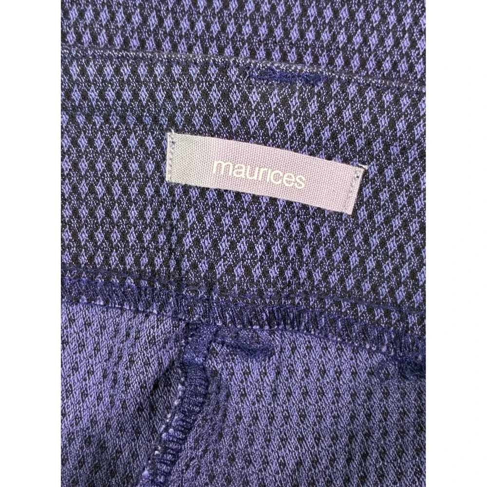 Maurices Boot Cut Mid Rise Bengaline Pants Women's Medium Navy - Picture 5 of 12
